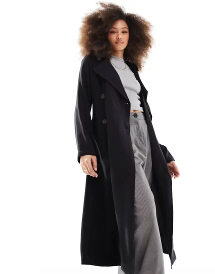 soft midi trench coat in ecru