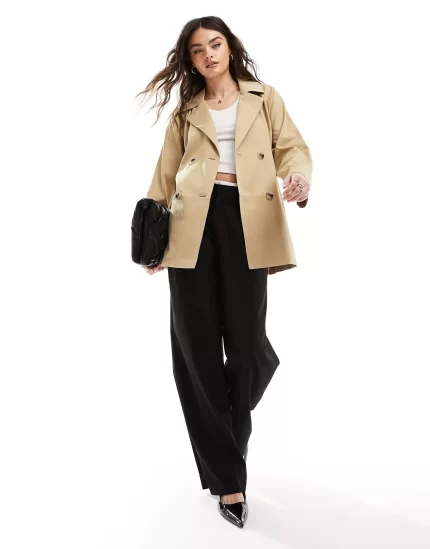 Vila short trench coat in camel